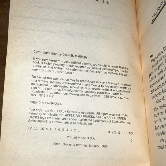 Vintage Animorphs children’s series- book #14 The Unknown - Picture 7 of 12